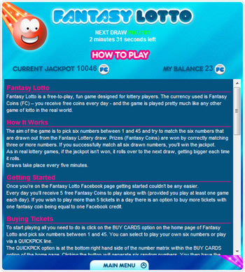Fantasy Lotto - How to Play